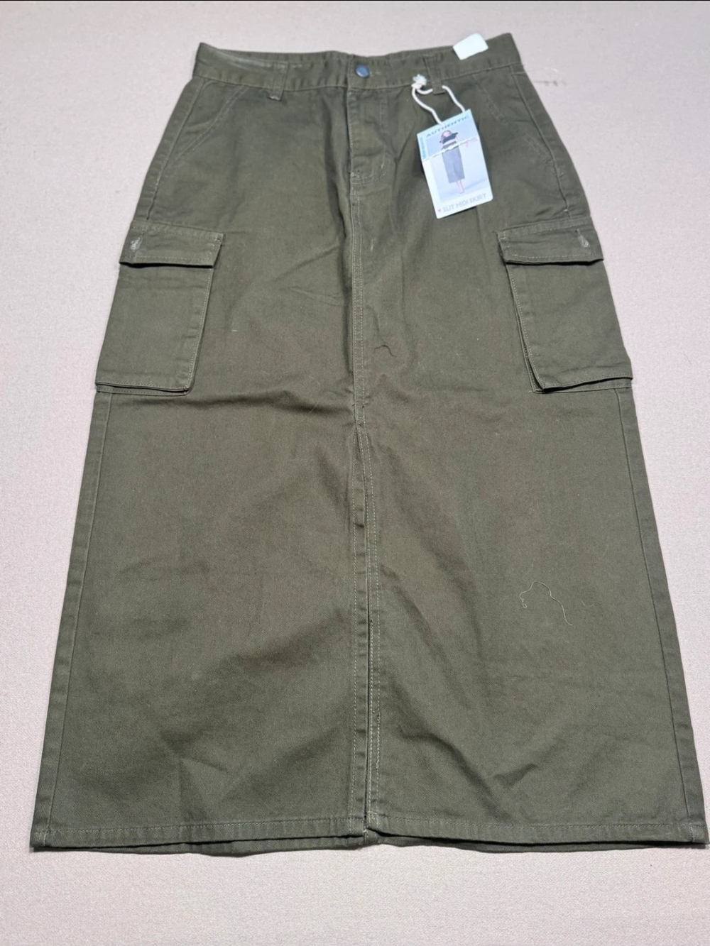 Simply Southern Olive Cargo Midi Skirt